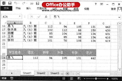 Excel2013表格中用INDEX函數和MATCH函數快速查詢數據的方法