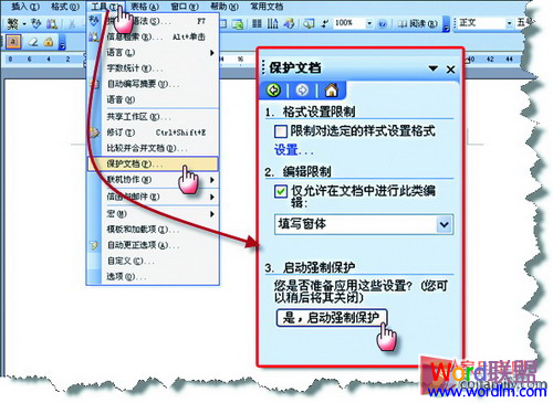 Word文檔受保護 巧用窗體域 讓Word文檔受保護不被刪除