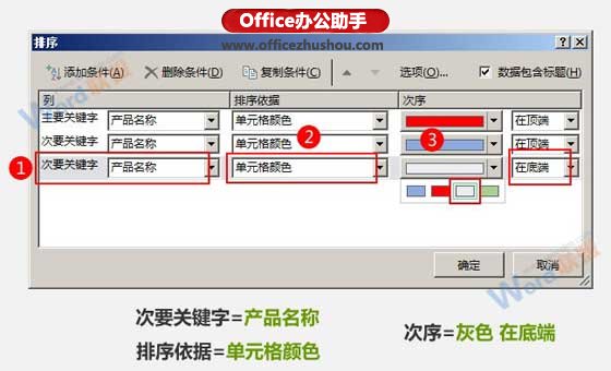 excel按照單元格顏色排序 按單元格顏色對Excel數據進行排序的方法