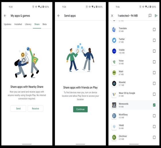 谷歌附近分享功能現可分享 Android 應用