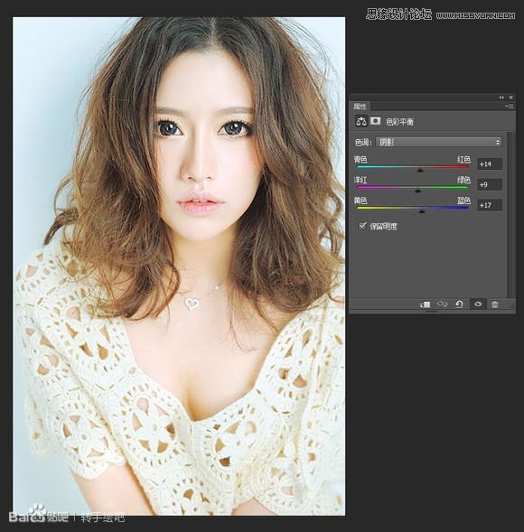 PS給清純女孩轉唯美手繪效果