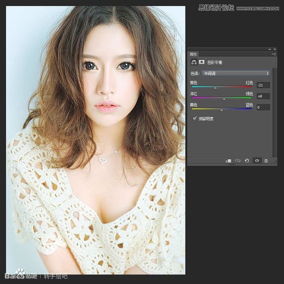 PS給清純女孩轉唯美手繪效果