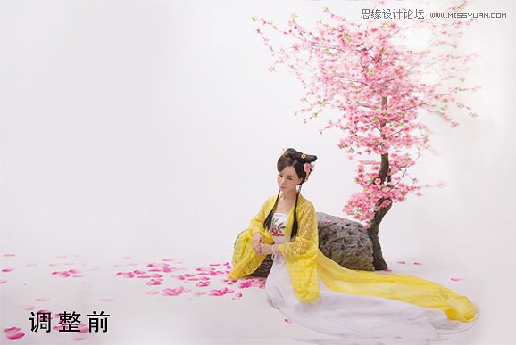 用PS為美女寫真調出中國風仿工筆畫效果
