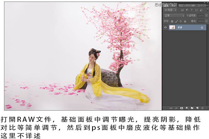 用PS為美女寫真調出中國風仿工筆畫效果