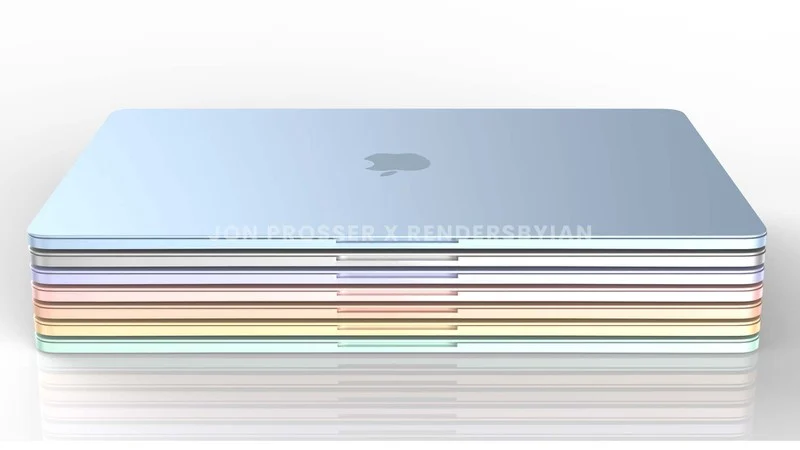重大設(shè)計(jì)變更,蘋果新一代七彩 MacBook Air 渲染圖曝光:白色鍵盤 + 觸控板變小