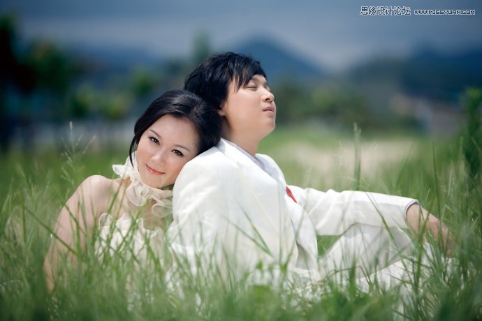PS調出甜美情侶夢幻紫色效果