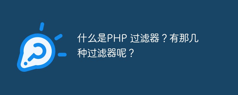 什么是PHP 過濾器？有那幾種過濾器呢？