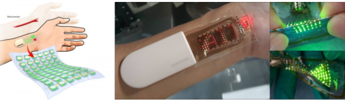 三星展示可拉伸的 OLED 皮膚貼片：可用作健身監測器