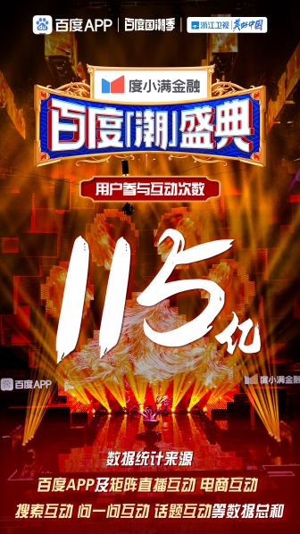 全網用戶參與互動超115億次!《百度潮盛典》引爆國民自豪