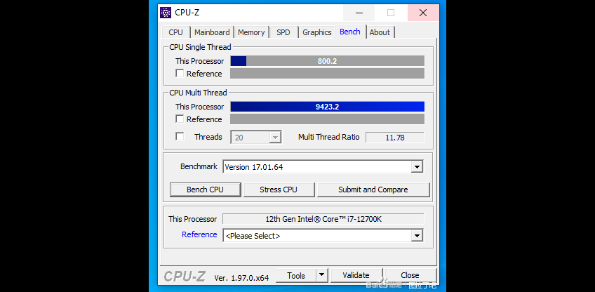英特爾 i7-12700K CPU-Z 最新跑分:多核性能提升達 45%,接近 R9-5900X