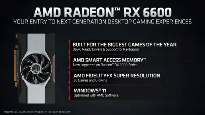 2499 元起,AMD RX 6600 顯卡發(fā)布:1792 流處理器 + 8GB 顯存