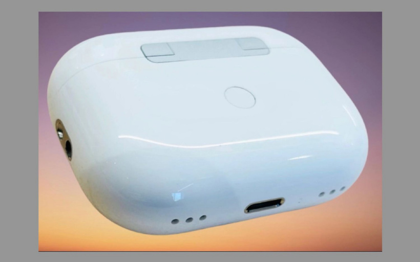 蘋果 AirPods Pro 2 實拍圖曝光：充電盒新增揚聲器開孔、掛繩孔