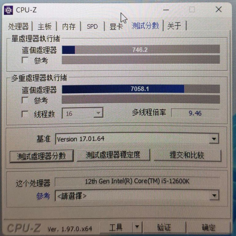 英特爾 i5-12600K CPU-Z 測試:超過 i9-11900K 和 AMD R5 5600X
