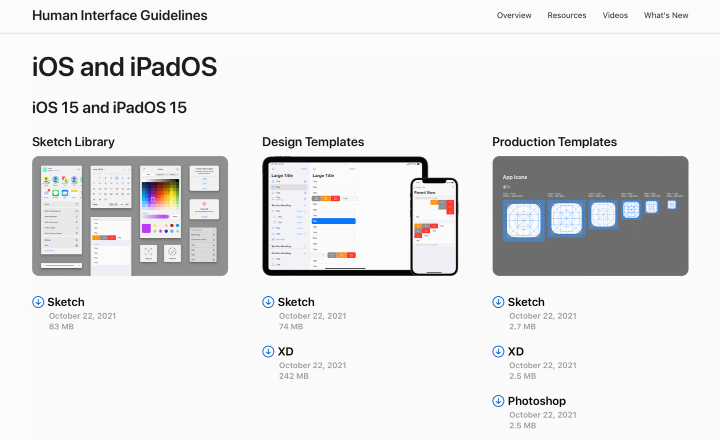 蘋果更新 iOS 15/iPadOS 15 設計資源，推出新模板、字體和網站