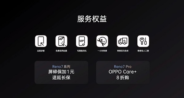 Reno7系列新品正式發(fā)布 送你6大貼心服務(wù)權(quán)益