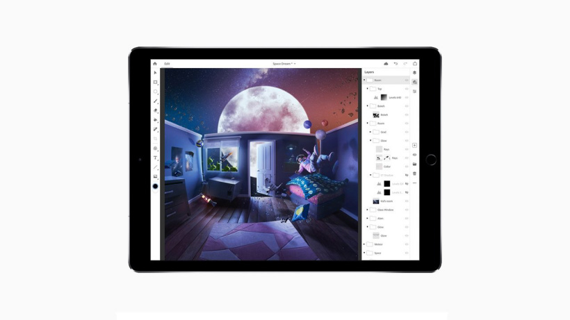 Photoshop iPadOS 版更新，帶來電腦版“涂抹”和“海綿”工具