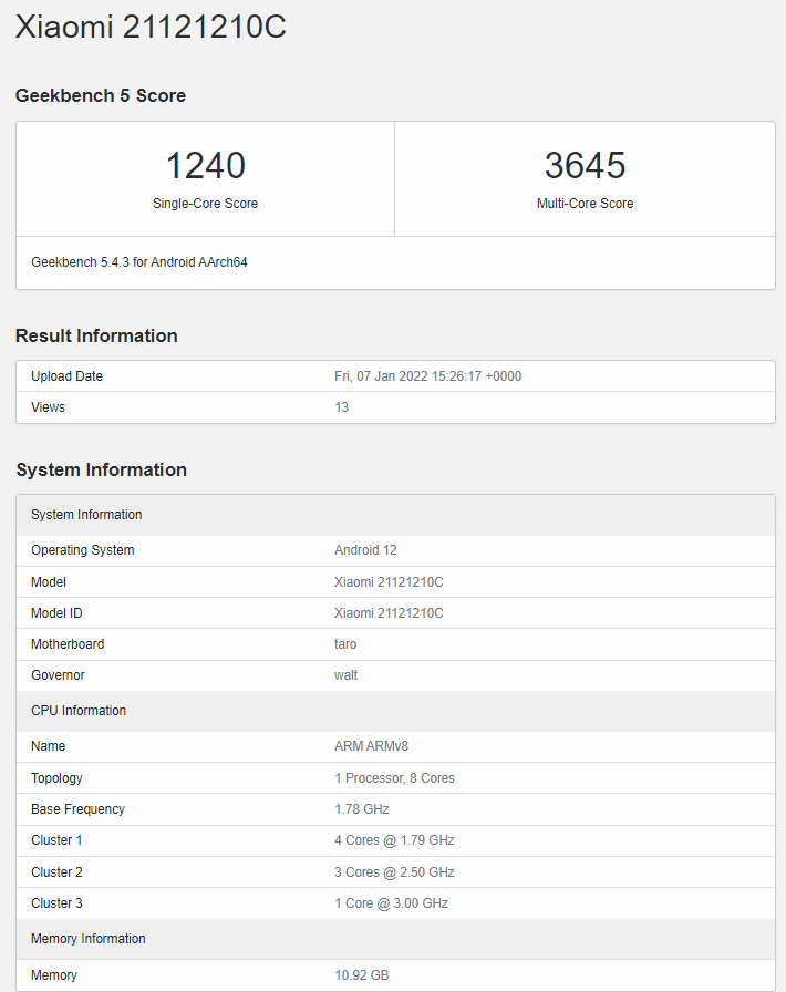 Redmi K50 電競(jìng)版現(xiàn)身 Geekbench 5:搭載驍龍 8 Gen 1,跑分直追小米 12 Pro