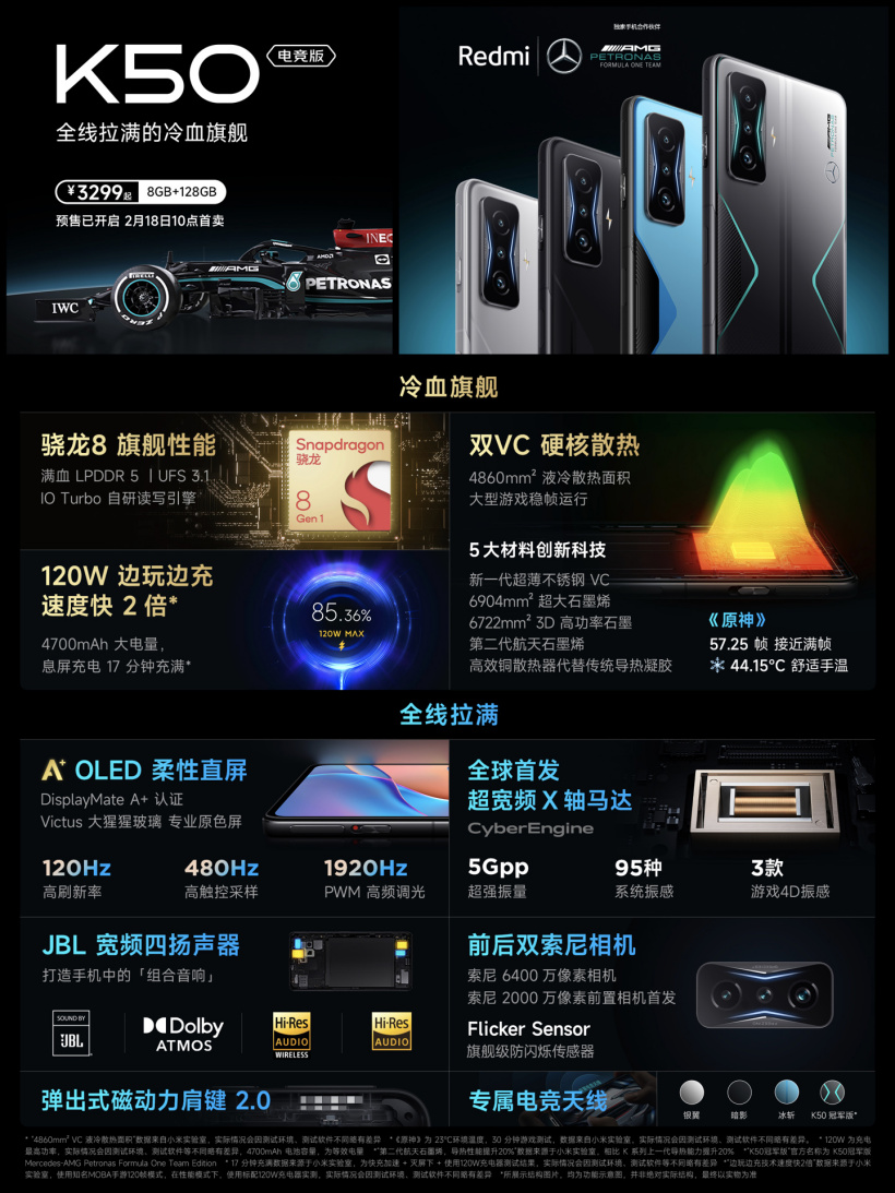 Redmi K50 電競版發布，3299起
