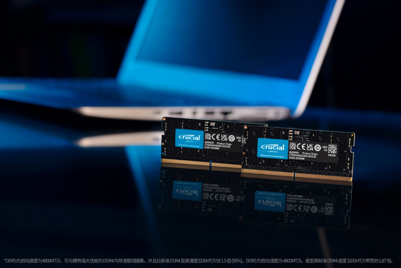 英睿達發布 DDR5-4800 筆記本內存條,最高可選 32GB