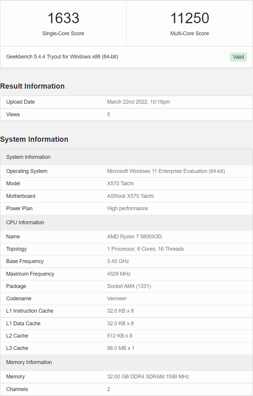 AMD 銳龍 7 5800X3D 處理器跑分曝光，比 R7 5800X 快 9%