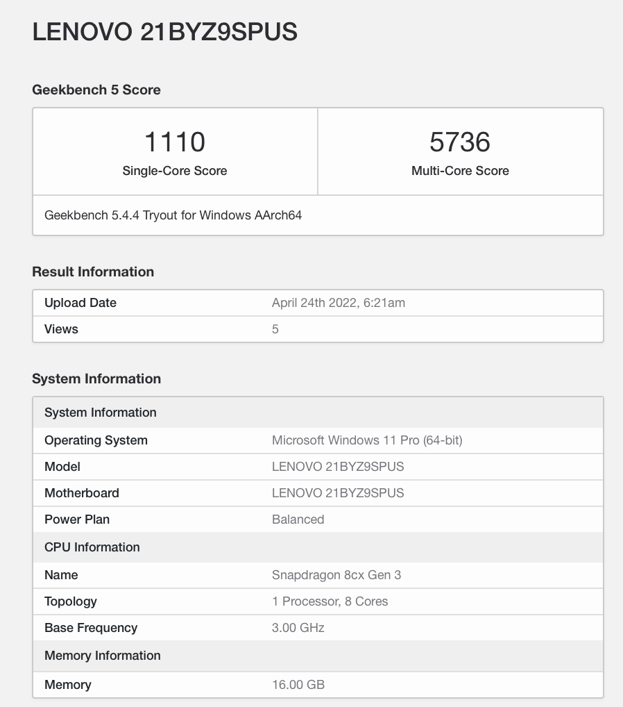 聯(lián)想全新 ThinkPad X13s 跑分曝光,搭載高通驍龍 8cx Gen3