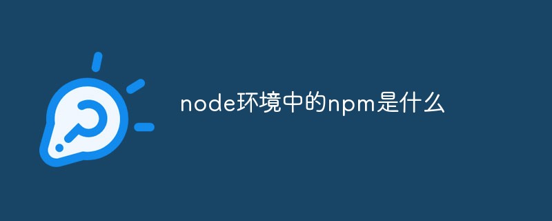 node環境中的npm是什么