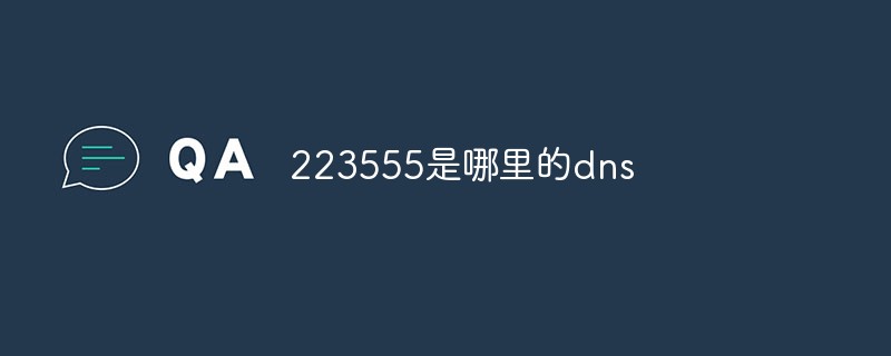 223555是哪里的dns-站長資訊網